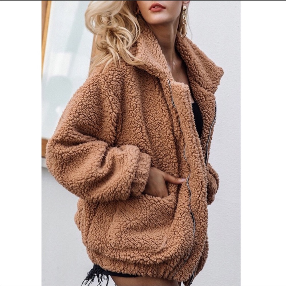 Camel Teddy Bear Jacket
